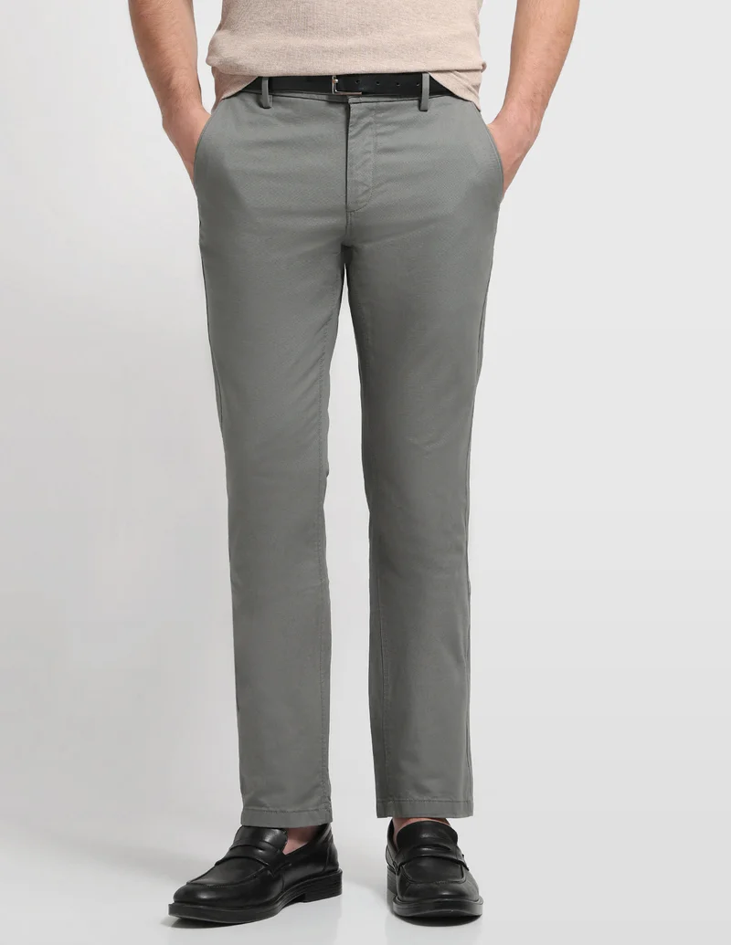 Hudson Regular Fit Solid Trousers