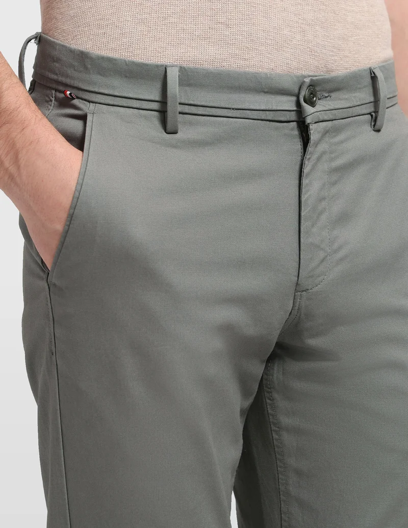 Arrow Stone Hudson Regular Fit Solid Trousers for Men | Best Price UAE