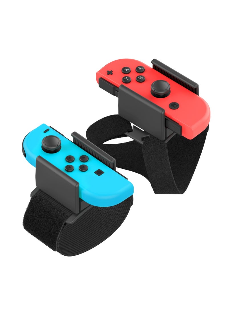 Ipega Wrist Band for Nintendo Switch 2 Joycons,Elastic Strap Nintendo Switch Just-Dance,2 Packs(Red + Blue)  - Image 2