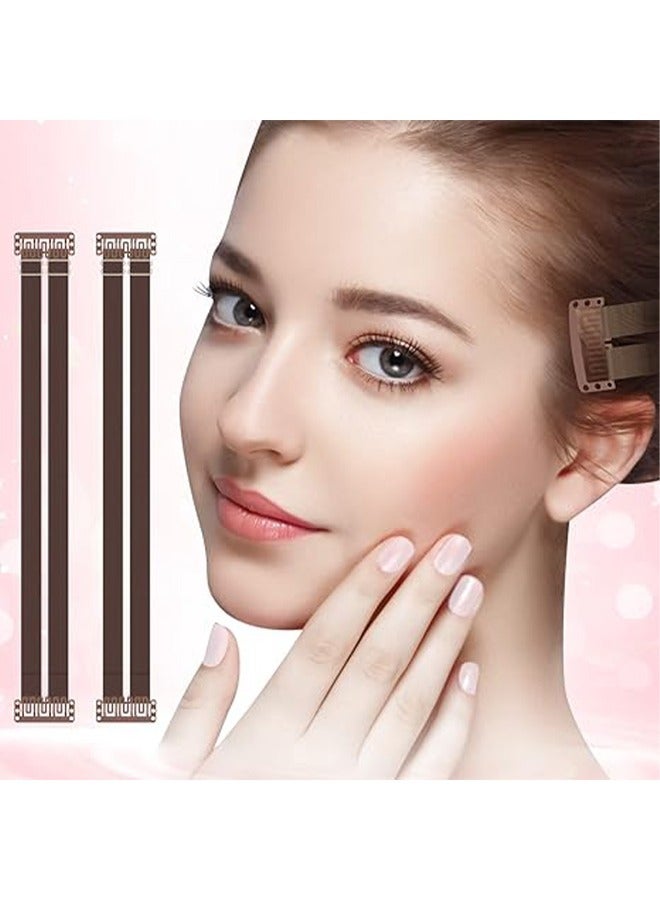 NY CAKE 2 PCS Face Lift Tape Invisible Facelift Tape for Face Invisible with Bands Face Tape Lifting Invisible with String Face Lift Bands with Hair Clips Facelift Bands with Clips Adjustable Double BB Card - Image 1