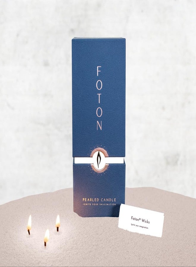 Foton شمع فوتون اللؤلؤي الملون 18 أونصة - شمع بودرة فاخر غير معطر وغير سام يدوم طويلاً، يدوم حتى 120 ساعة - رمل شمع لؤلؤي قابل لإعادة التعبئة مع 30 فتيلة لصنع الشموع - Image 1