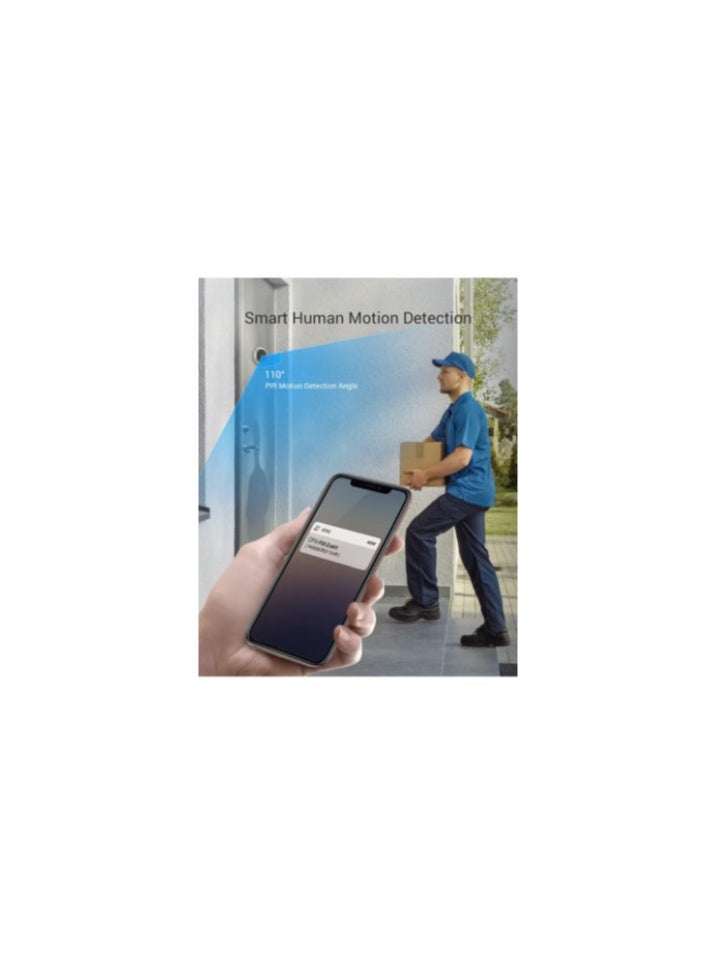 Generic - CP4 Door Camera, 1080P Wireless Doorbell with 4.3" Color Touch Screen, Rechargeable Battery, Human Motion Detection. - Image 1