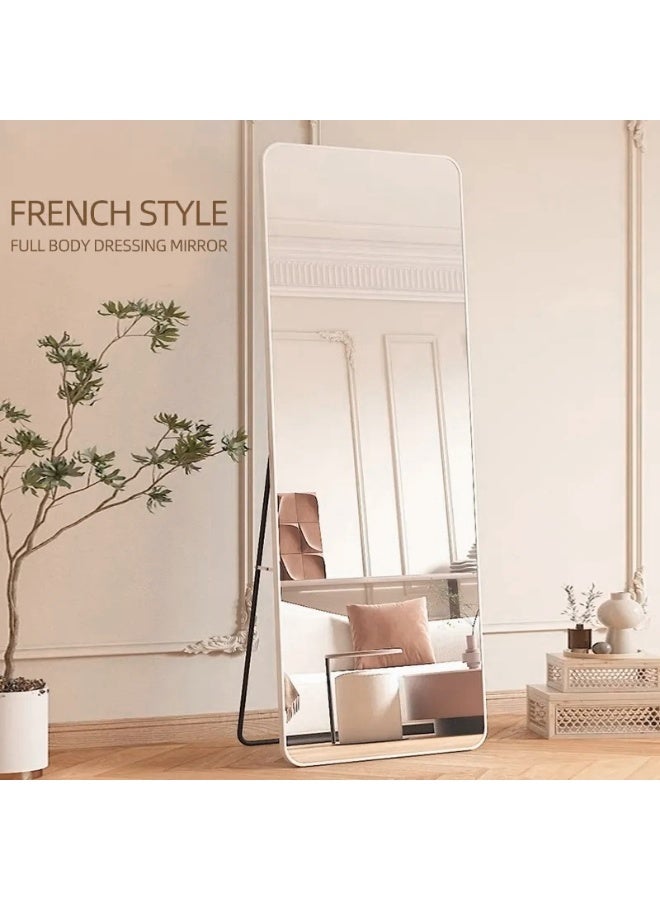 Noon East Full Length Mirror 160x45cm, Floor Mirrors Free-Standing Leaning Large Bedroom Dressing Mirror, Full Body Mirror with Stand for Living Room, Bedroom White - Image 2