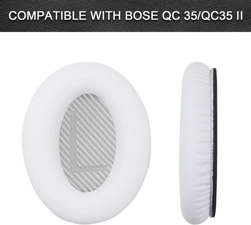 Niukeke Replacement Ear Pads for Bose QuietComfort 35 / quietcomfort 35 II (qc 35/QC35 ii), Headphone Ear Covers, High Density Memory Cotton, Soft Leather, Adaptive Noise Isolation Headphones Pads Cushions - Image 2