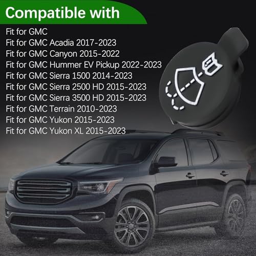 MINETPS 12767700 Windshield Wiper Washer Fluid Reservoir Cap, Tank Bottle Cap Fit for 2010-2016 GMC Chevrolet Buick Cadillac, Car Wiper Bottle Cover Replace 13227300 19172571 12788573 4563292 - Image 5