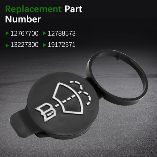 MINETPS 12767700 Windshield Wiper Washer Fluid Reservoir Cap, Tank Bottle Cap Fit for 2010-2016 GMC Chevrolet Buick Cadillac, Car Wiper Bottle Cover Replace 13227300 19172571 12788573 4563292 - Image 2