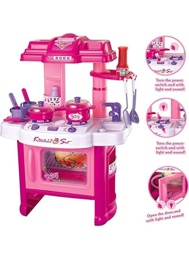 EASY FUTURE Kitchen Set Deluxe Kitchen Appliance Cooking Play Set 008-26 Pretend & Dress Up Kitchen Cook Set For Kids Pretend Play Toy  - Image 3
