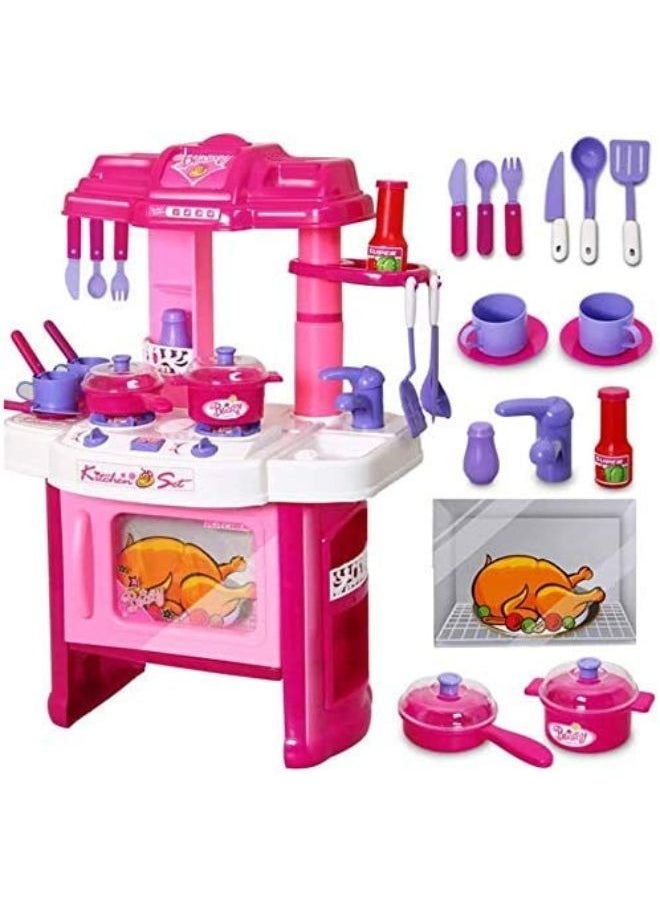 EASY FUTURE Kitchen Set Deluxe Kitchen Appliance Cooking Play Set 008-26 Pretend & Dress Up Kitchen Cook Set For Kids Pretend Play Toy  - Image 5