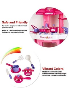 EASY FUTURE Kitchen Set Deluxe Kitchen Appliance Cooking Play Set 008-26 Pretend & Dress Up Kitchen Cook Set For Kids Pretend Play Toy  - Image 2
