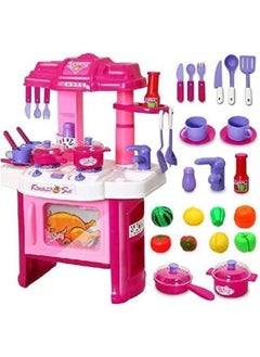 EASY FUTURE Kitchen Set Deluxe Kitchen Appliance Cooking Play Set 008-26 Pretend & Dress Up Kitchen Cook Set For Kids Pretend Play Toy  - Image 1