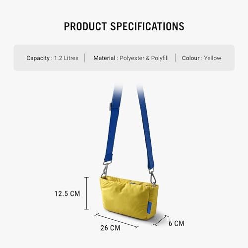 DailyObjects Yellow Puft Crossbody Bag - Image 3