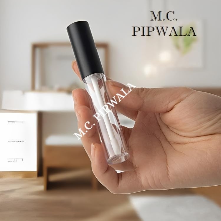 M.C. PIPWALA MC PIPWALA 5 ml Empty Lip Gloss Lip Care Cosmetic Oil Bottles Transparent Empty Clear Lip Containers Tubes Refillable Bottle With Plug Round Acrylic 12 PCS  - Image 4