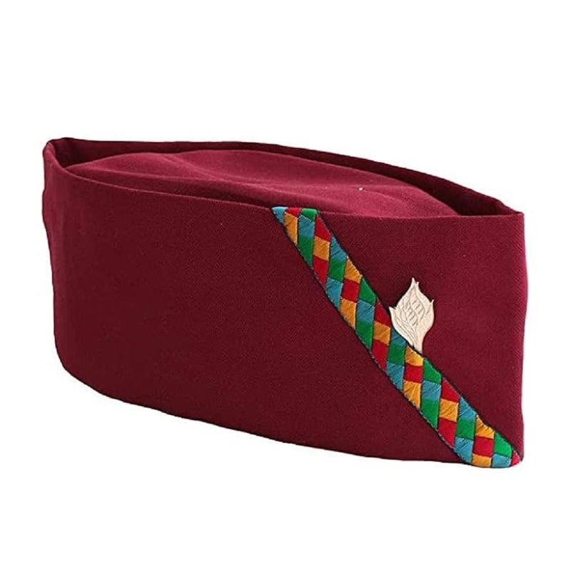 Zacharias Men's Cotton Blended Uttarakhand Cap u-01 (Maroon_Free Size) (Pack of 1) - Image 5