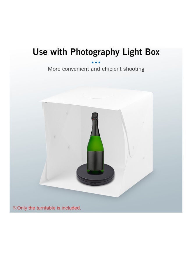 NIBEMINENT 360 Degree Rotatable Electric Motorized Photography Turntable Display Black - Image 2