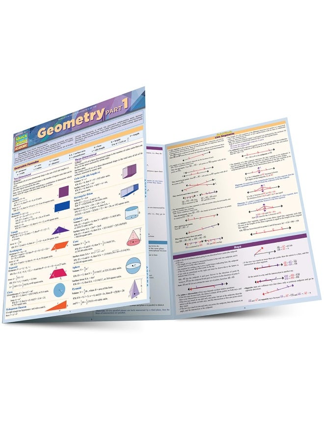 Geometry Part 1: Quickstudy Laminated Reference Guide  - Image 1