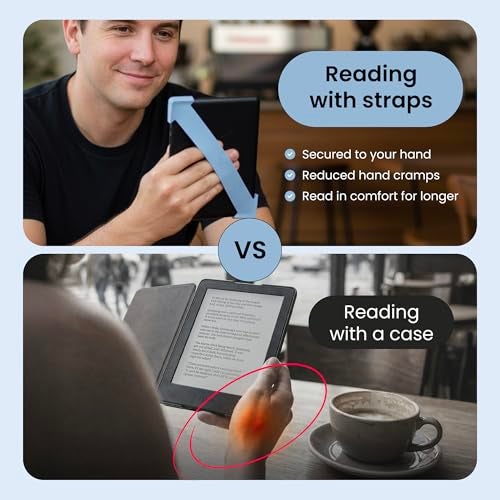 Strapsicle Silicone Hand Straps | Accessory for 6" Kindles & Paperwhite (2012-2019) and 6" Kobo e-Readers | 2-Pack | Candy Pink - Image 3