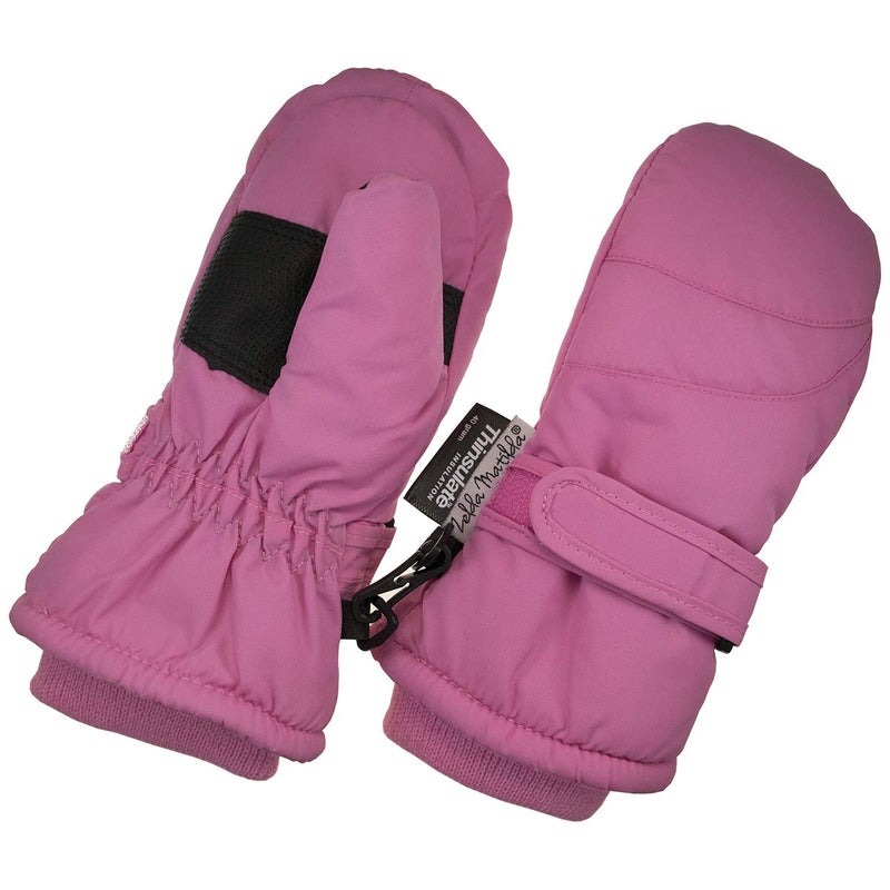 Zelda Matilda Children Toddlers and Baby Mittens Made With Thinsulate,and Fleece - Winter Waterproof Gloves By Zelda Matilda, Dark Pink, 1 - 2 years - Image 1