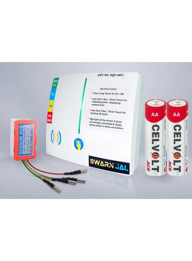 Swarn Jal (Model: A-SE-C) Water Tank Overflow Alarm and Empty Alarm with 4 Level Indicator, Cell Powered, Shock Proof,Single Pair Wire Transmission(Patented Technology), 1 Year Complete Warranty - Image 1