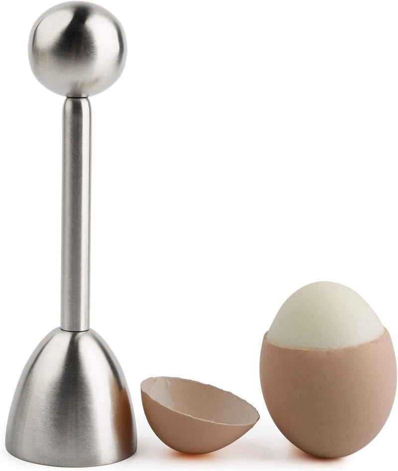 forkmannie Egg Cracker Topper Cutter for Soft Boiled Eggs Stainless Steel Shell Remover Separator Kitchen Tool - Image 1