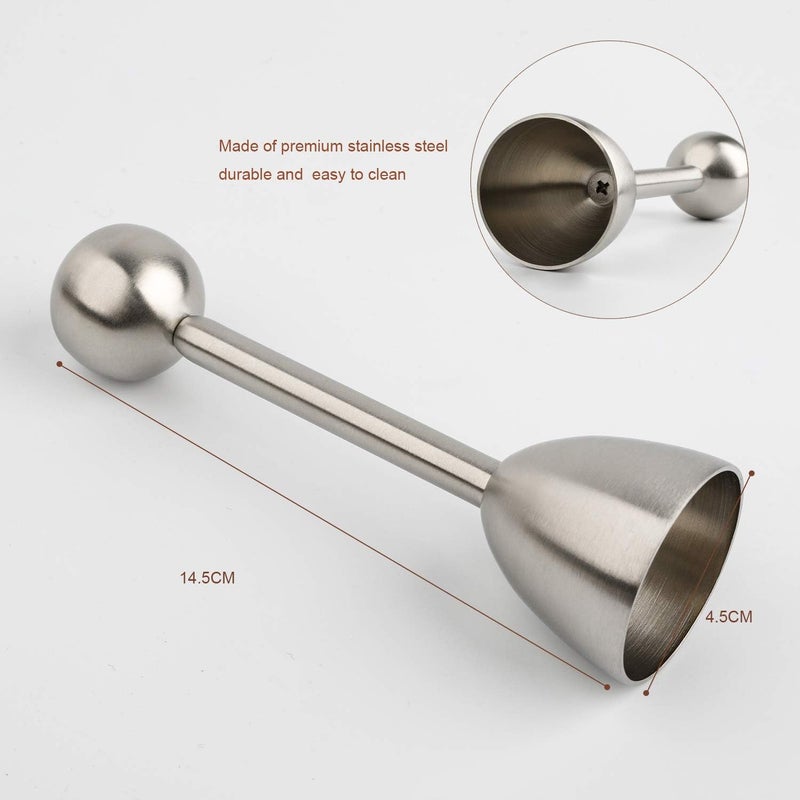 forkmannie Egg Cracker Topper Cutter for Soft Boiled Eggs Stainless Steel Shell Remover Separator Kitchen Tool - Image 2
