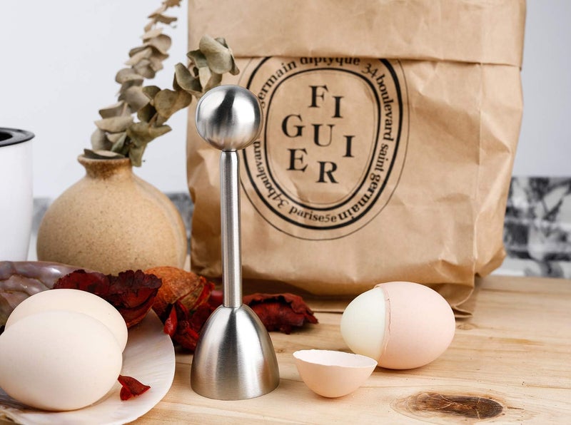 forkmannie Egg Cracker Topper Cutter for Soft Boiled Eggs Stainless Steel Shell Remover Separator Kitchen Tool - Image 4
