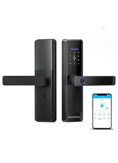 Razuvious Razuvious Smart Lock,Fingerprint Door Lock with 4585 Mortise.Keyless Entry Bluetooth Lock,Free APP,IC Card,Anti-peep Code,Work with Alexa,TT Lock App Control,for Home,Office,Apartment (R1)  - Image 1
