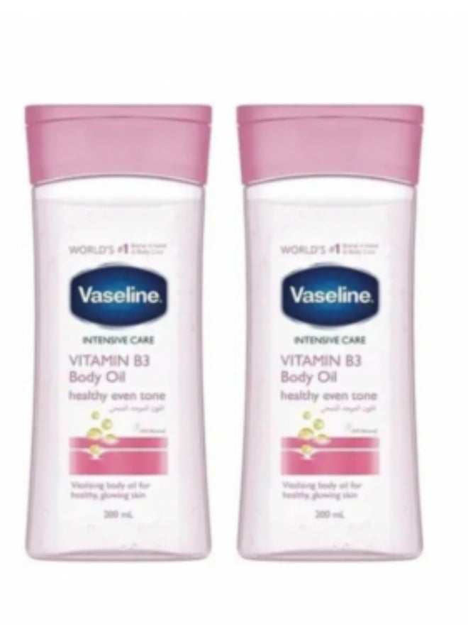 Vaseline Intensive Care Vitamin B3 Body Oil 200Ml - 2 Pieces - Image 1