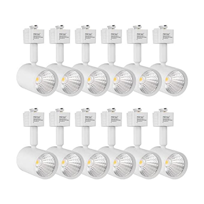 mirrea LED Track Lighting Heads Compatible with Single Circuit J Type Rail Ceiling Spotlight for Accent Task Wall Art Exhibition Lighting 6.5W 4000K Neutral White 24 White Painted Pack of 12 - Image 4