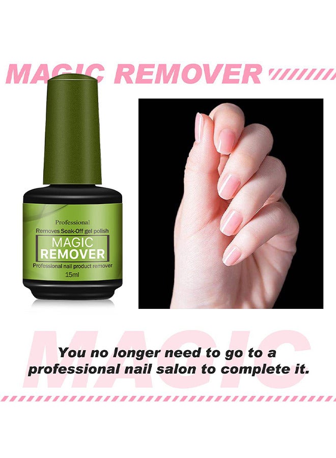 إليمي جل مزيل طلاء الأظافر ، مزيل طلاء الأظافر السحري الاحترافي في 3 دقائق يزيل بسرعة نقع جل البولندية UV Art طلاء الأظافر 15 مل - Image 5