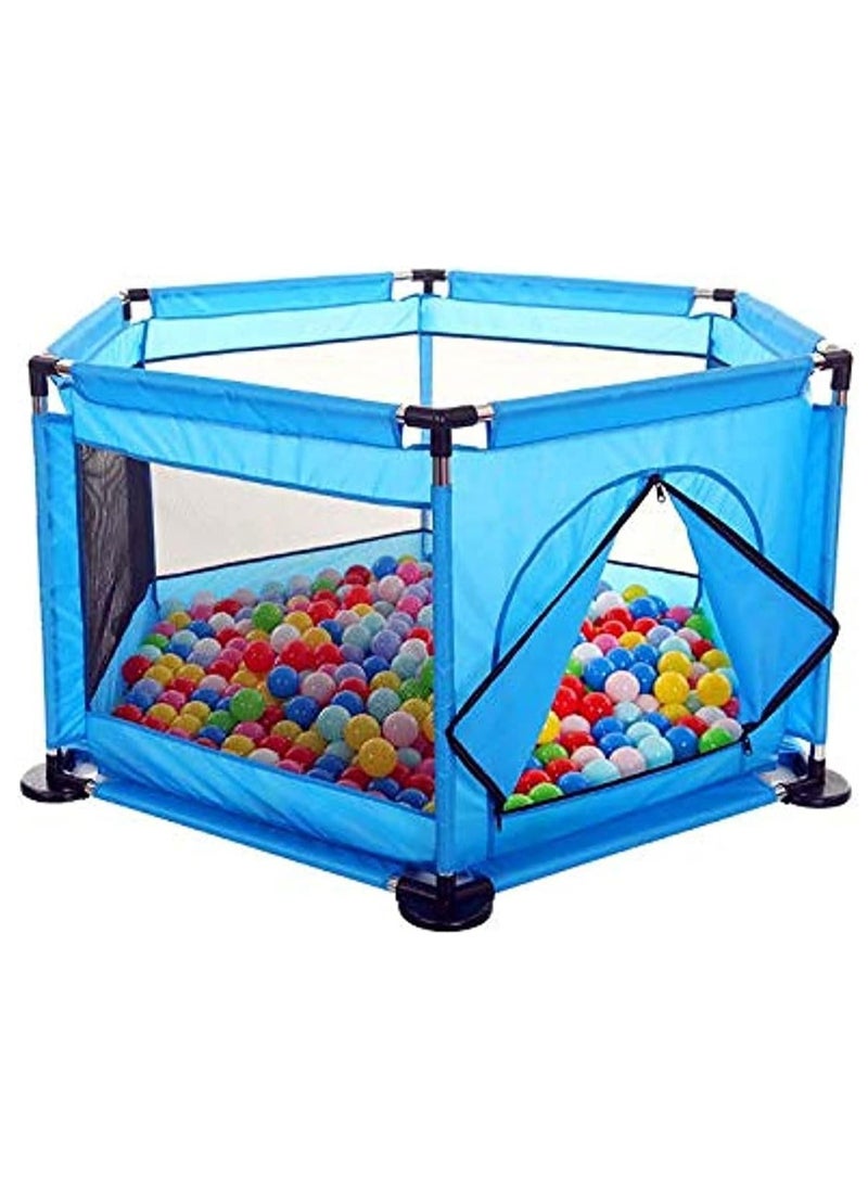 MUMS PLANET - Baby Playpen, Foldable Baby Kids Playpen Activity Center Room, Baby Furniture Play Yard with Basketball Hoop, Sturdy Playpen with Anti-Slip Base for Indoor and Outdoor - Image 1