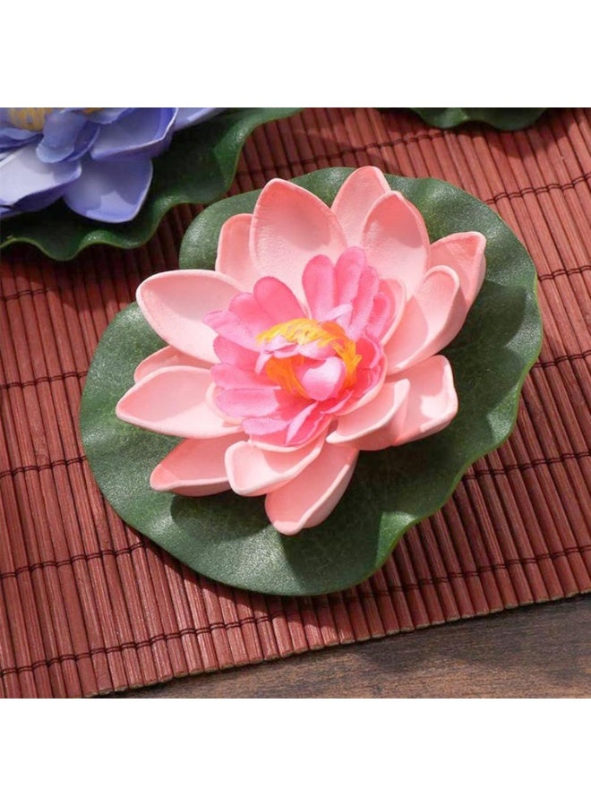 9-Piece Artificial Floating Lotus Flowers & Water Lily Pads Set for Pond, Aquarium, Pool, Fountain, Garden & Home Decoration - Image 5