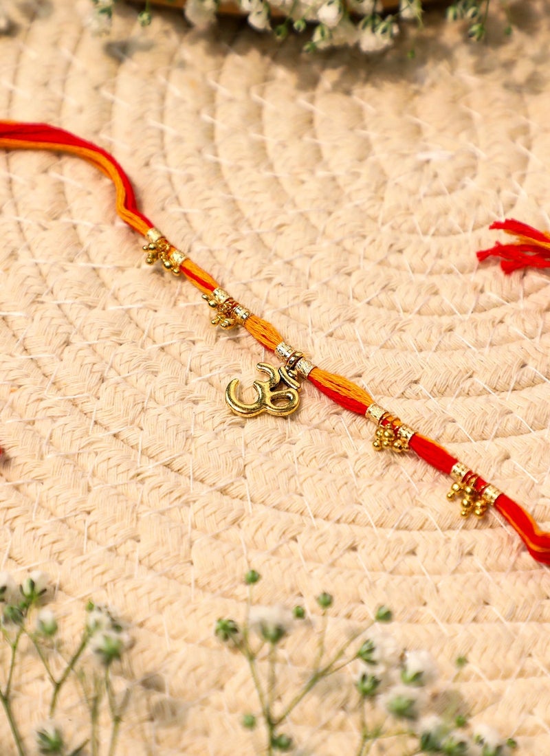 Madhoor Om Rakhi for Brother Red Yellow Raksha Bandhan 1 Piece-38 CM - Image 3