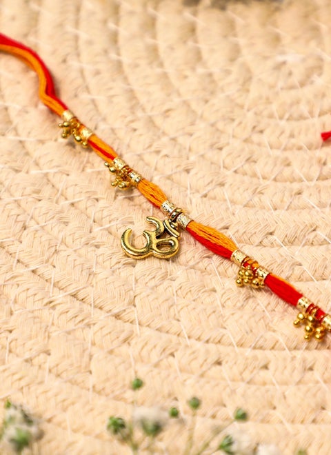 Madhoor Om Rakhi for Brother Red Yellow Raksha Bandhan 1 Piece-38 CM