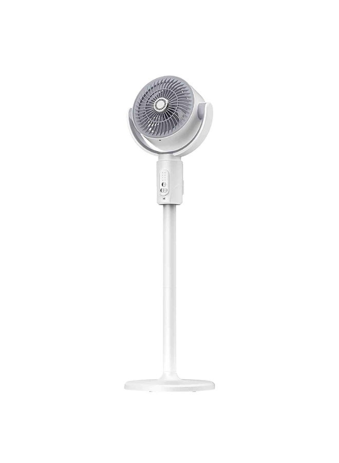 Fan for Bedroom, 120° Oscillating Standing Fan, Quiet Pedestal Fan with DC Motor, 5 Speeds, 35dB, 120° Manual Vertical, 37-42" Adjustable Height,8H Timer, White - Image 1