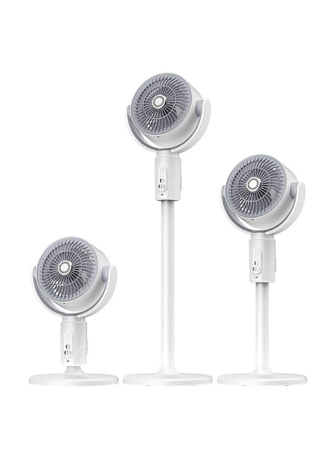 Fan for Bedroom, 120° Oscillating Standing Fan, Quiet Pedestal Fan with DC Motor, 5 Speeds, 35dB, 120° Manual Vertical, 37-42" Adjustable Height,8H Timer, White - Image 2