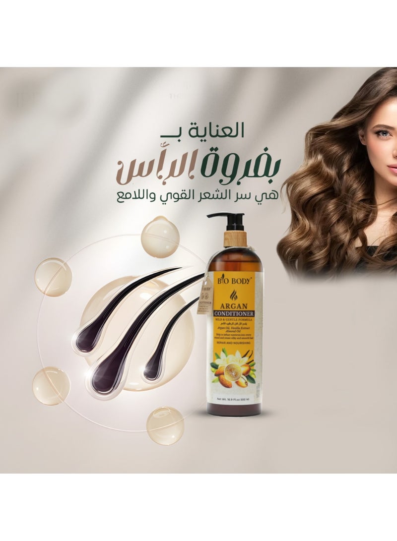 bio-body Argan shampoo to moisturize hair, 500 ml, Bio Body - Image 2