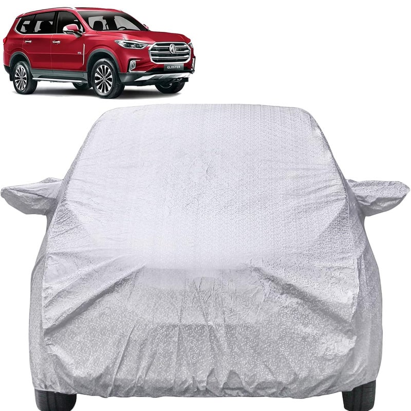 Autofact Waterproof Car Body Cover Compatible with MG Gloster with Mirror Pockets (Shinning Silver) - Image 2