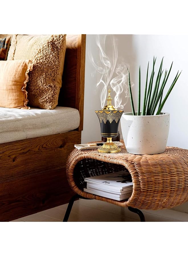 erorex Electric Incense Burner Oud Frankincense Incense Holder Vintage Arabic Censer Burner Bakhoor Incense Holder Decor For Home Office Yoga Spa Aroma Ornament Uk Plug - Image 3