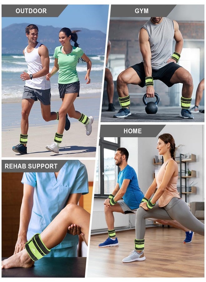 Fragraim Adjustable Ankle Weights 1-5 LBS Pair with Removable Weight for Jogging, Gymnastics, Aerobics, Physical Therapy, Resistance Training|Each 0.5-2.5 LBS, Total 5LBS, Green - Image 5