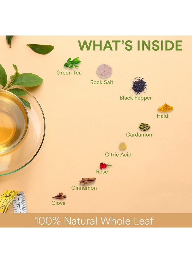 THE TEA ARK - Desi Kahwa Green Tea (100G) Pouch Pack | Herbal Tea With Ginger, Clove, Cardamom, Haldi, Rock Salt | Overall Wellness For Men & Women (50 Servings) (Desi Kahwa Green Tea) - Image 1