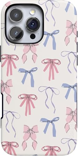 Casely iPhone 16 Pro Case | Coquette Girlie | Pastel Bows | Bold Protective Design | Compatible with MagSafe - Image 1