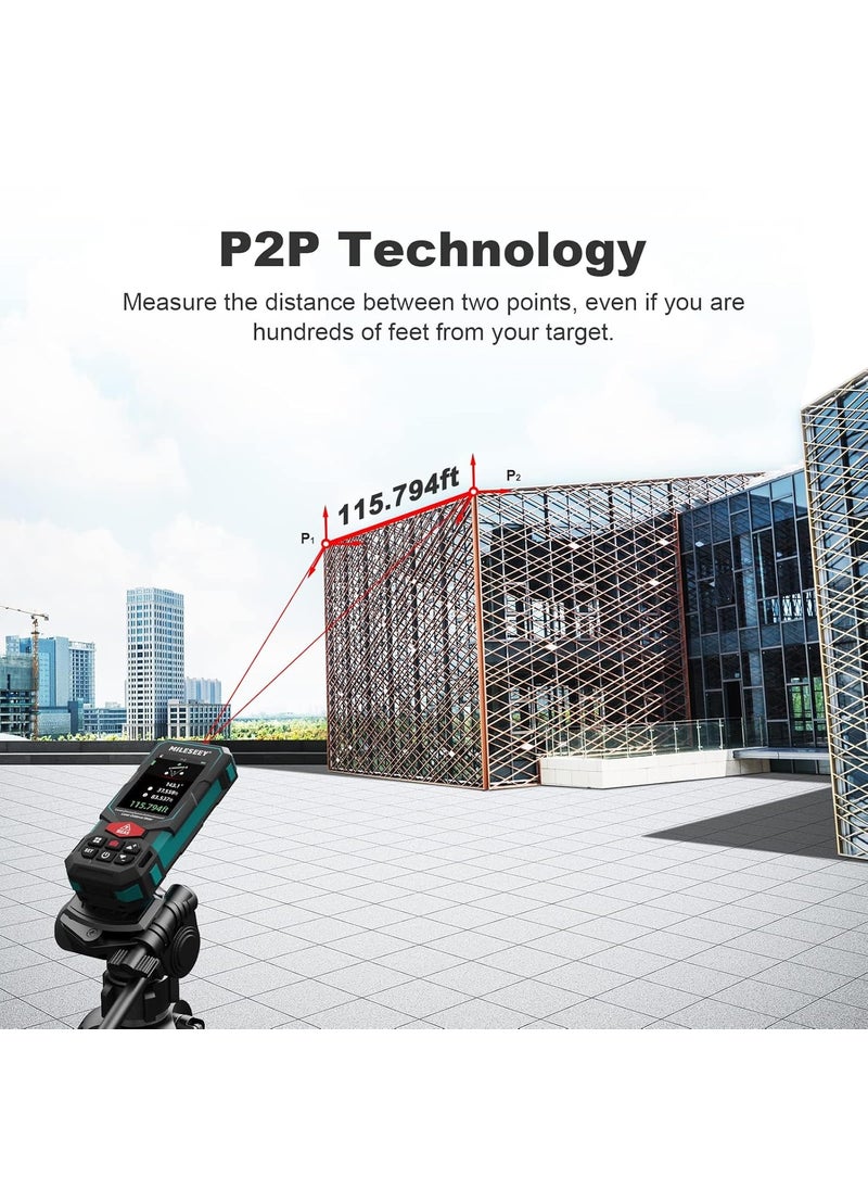 MILESEEY MiLESEEY Laser Measure 330Ft Laser Distance Meter Rechargeable Multifunctional Laser Measurement Tool With Pointfinder CameraP2P Technology Perfect For Outdoor LongRange Measuring App Version  - Image 3