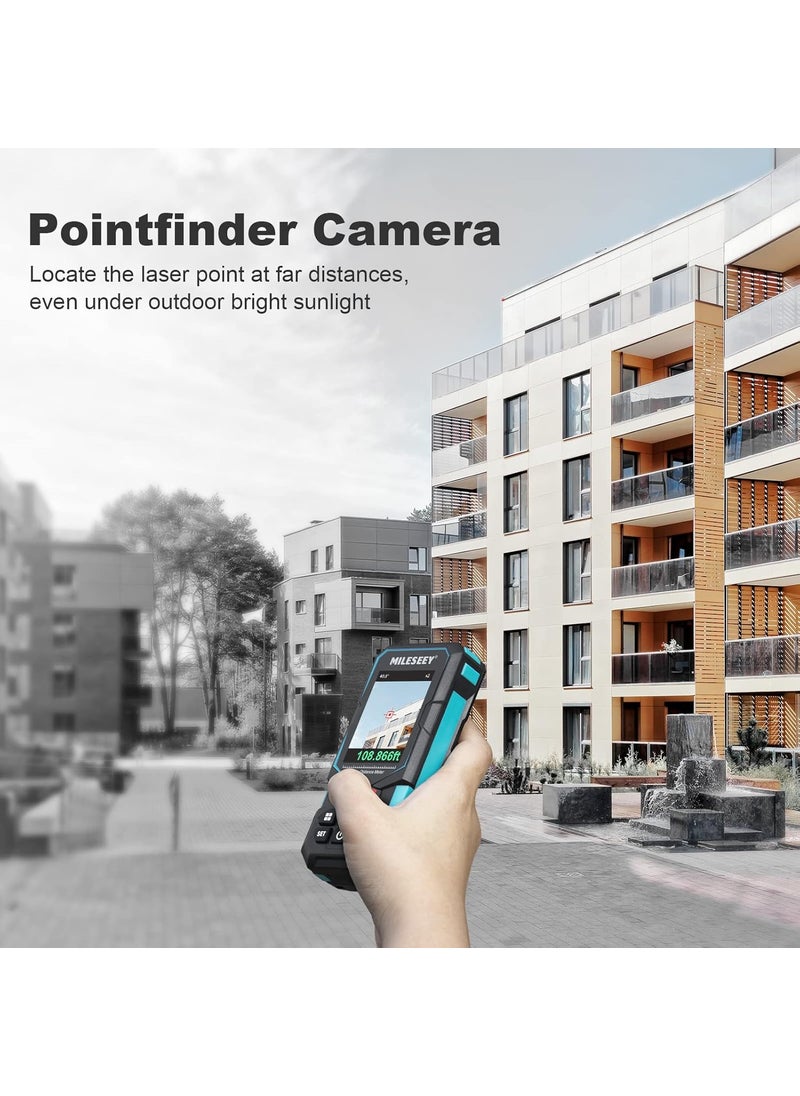 MILESEEY MiLESEEY Laser Measure 330Ft Laser Distance Meter Rechargeable Multifunctional Laser Measurement Tool With Pointfinder CameraP2P Technology Perfect For Outdoor LongRange Measuring App Version  - Image 2