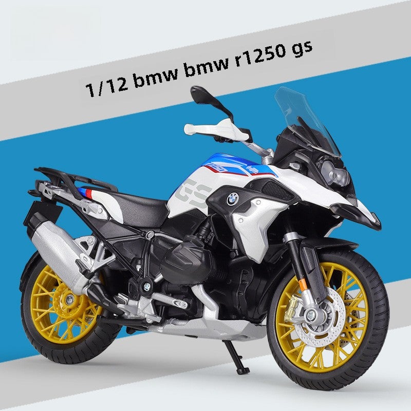 1:12 Suzuki Hayabusa 2022 Alloy Motorcycle Model #20100-BMW R1250 GS blue and white