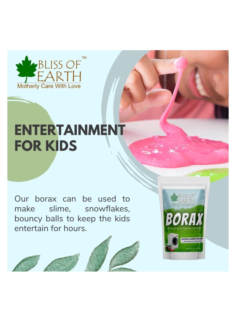 Bliss of Earth American Borax Detergent Booster Powder Slime Activator Multipurpose Cleaning & Stain Remover Powder 113G Pack of 2 - Image 5