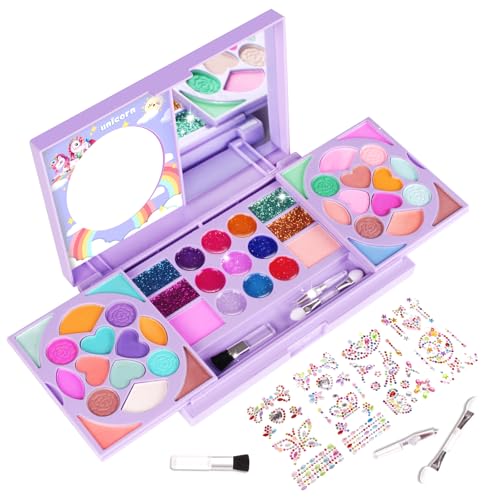Kidcheer Kids Makeup Kit for Girls Real Washable Cosmetic 3 Year Girl Birthday Gifts Pretend Play Toys for Girls 46 68 810 NonToxic - Image 1