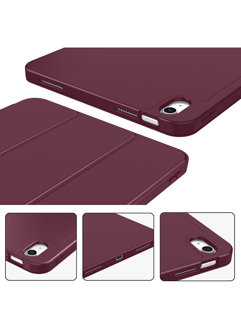 Theodor Case Compatible with iPad (A16) 11th Gen 11 Inch 2025/10th Gen 10.9 Inch 2022 Smart Case with Pencil Holder, Protective Case with Soft TPU Back, Auto Sleep/Wake Cover, Wine - Image 3