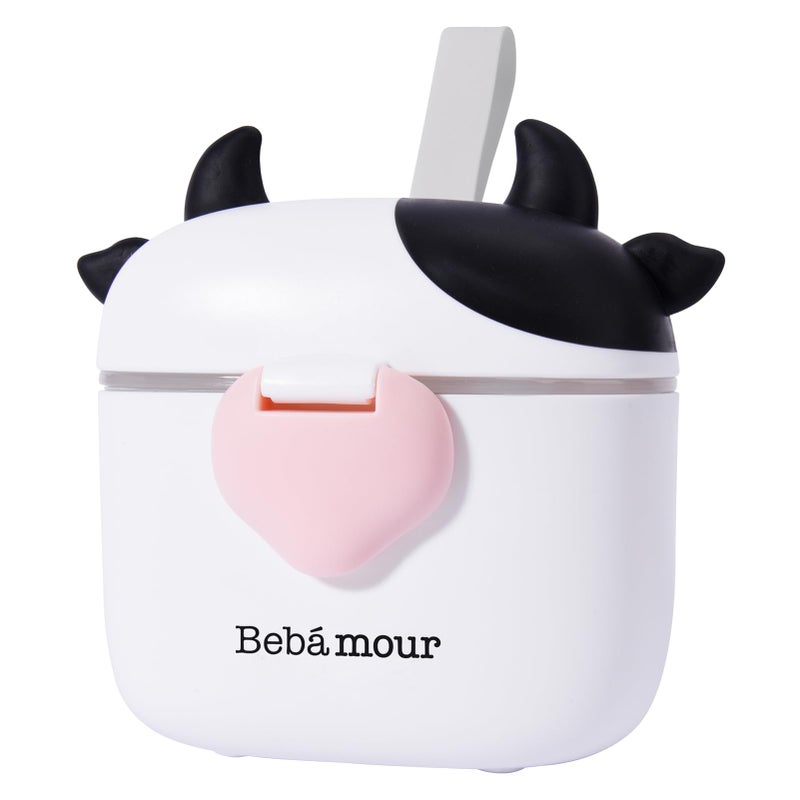 Bebamour Baby Formula Dispenser On The Go, Formula Container to Go, Formula Holder for Travel, Candy Fruit Snack Storage Container with Scoop and Leveller (Black) - Image 2