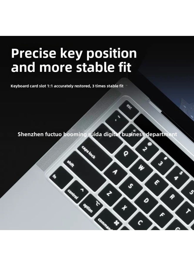 Generic For Macbookpro M3 Ultra Thin Keyboard Film Air Apple Computer Black Crystal Nano TPU Keyboard Film M2M1-Color:Transparent Silicone Keyboard Membrane-Dimensions:18-19 Air 13 Inch A1932  - Image 4