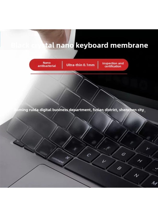 Generic For Macbookpro M3 Ultra Thin Keyboard Film Air Apple Computer Black Crystal Nano TPU Keyboard Film M2M1-Color:Transparent Silicone Keyboard Membrane-Dimensions:18-19 Air 13 Inch A1932  - Image 2